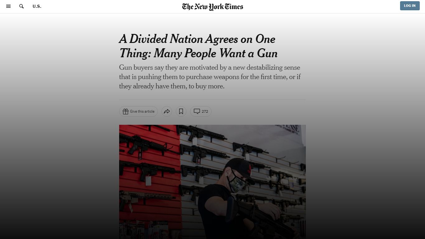 A Divided Nation Agrees on One Thing: Many People Want a Gun